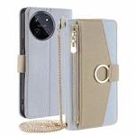 For Realme GT5 / GT5 240W Crossbody Litchi Texture Leather Phone Case(Blue)