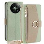 For Realme 12 5G Crossbody Litchi Texture Leather Phone Case(Green)