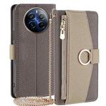 For Realme 12 Pro 5G Crossbody Litchi Texture Leather Phone Case(Grey)