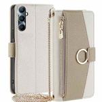 For Realme C65 4G Crossbody Litchi Texture Leather Phone Case(White)