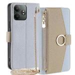 For Realme GT Neo6 SE Crossbody Litchi Texture Leather Phone Case(Blue)