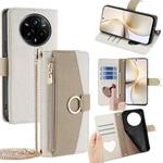 For Realme 14 Pro+ 5G Crossbody Litchi Texture Leather Phone Case(White)