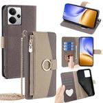 For Realme 14 5G Global Crossbody Litchi Texture Leather Phone Case(Grey)