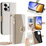 For Realme 14 5G Global Crossbody Litchi Texture Leather Phone Case(White)
