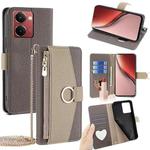 For Realme P3 Ultra 5G Crossbody Litchi Texture Leather Phone Case(Grey)