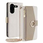 For Tecno Pova 5 Pro Crossbody Litchi Texture Leather Phone Case(White)