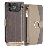 For Tecno Pova 6 5G Crossbody Litchi Texture Leather Phone Case(Grey)