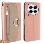 For Tecno Camon 30 Premier 5G Crossbody Litchi Texture Leather Phone Case(Pink)