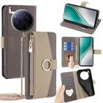 For Tecno Camon 40 Premier 5G Crossbody Litchi Texture Leather Phone Case(Grey)