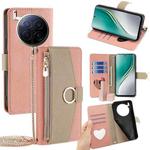 For Tecno Camon 40 Premier 5G Crossbody Litchi Texture Leather Phone Case(Pink)
