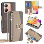 For vivo Y78 5G Crossbody Litchi Texture Leather Phone Case(Grey)