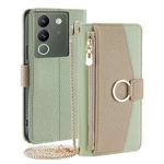 For vivo V29e 5G Crossbody Litchi Texture Leather Phone Case(Green)