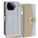 For vivo iQOO Z9 Turbo Crossbody Litchi Texture Leather Phone Case(Blue)