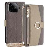 For vivo iQOO Z9 Turbo Crossbody Litchi Texture Leather Phone Case(Grey)