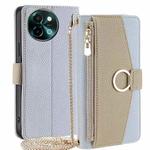 For vivo Y38 5G / T3x Global Crossbody Litchi Texture Leather Phone Case(Blue)