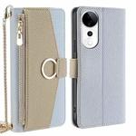 For vivo S19 Pro Crossbody Litchi Texture Leather Phone Case(Blue)