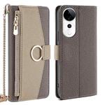 For vivo S19 Pro Crossbody Litchi Texture Leather Phone Case(Grey)