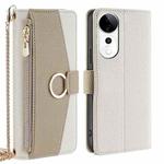 For vivo S19 Pro Crossbody Litchi Texture Leather Phone Case(White)