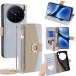 For vivo X200 Pro 5G Crossbody Litchi Texture Leather Phone Case(Blue)