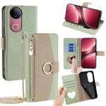 For vivo V50 5G Crossbody Litchi Texture Leather Phone Case(Green)