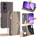 For vivo V50 Lite 5G Crossbody Litchi Texture Leather Phone Case(Grey)