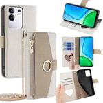 For vivo Y29 4G Global Crossbody Litchi Texture Leather Phone Case(White)
