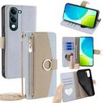 For vivo Y29s 5G / Y04 4G Crossbody Litchi Texture Leather Phone Case(Blue)