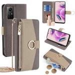 For Xiaomi Redmi Note 12S 4G Crossbody Litchi Texture Leather Phone Case(Grey)