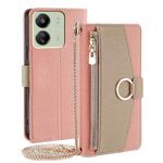 For Xiaomi Redmi 13C Crossbody Litchi Texture Leather Phone Case(Pink)