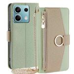 For Xiaomi Redmi Note 13 4G Crossbody Litchi Texture Leather Phone Case(Green)