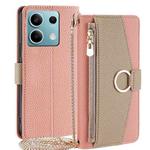 For Xiaomi Redmi Note 13 4G Crossbody Litchi Texture Leather Phone Case(Pink)