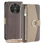 For Xiaomi Redmi A3 4G Crossbody Litchi Texture Leather Phone Case(Grey)