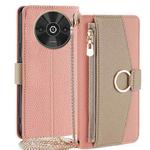 For Xiaomi Redmi A3 4G Crossbody Litchi Texture Leather Phone Case(Pink)