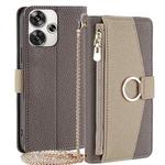 For Xiaomi Redmi Turbo 3 5G Crossbody Litchi Texture Leather Phone Case(Grey)