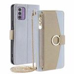 For Nokia G42 5G Crossbody Litchi Texture Leather Phone Case(Blue)