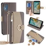 For Nokia C02 TA-1522 Crossbody Litchi Texture Leather Phone Case(Grey)