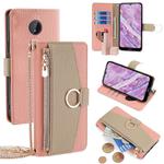 For Nokia C10 / C20 Crossbody Litchi Texture Leather Phone Case(Pink)