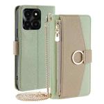 For Honor X6a 4G Crossbody Litchi Texture Leather Phone Case(Green)