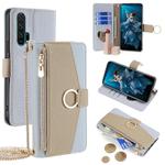 For Honor 20 Pro Crossbody Litchi Texture Leather Phone Case(Blue)