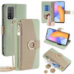 For Honor 10X Lite Crossbody Litchi Texture Leather Phone Case(Green)