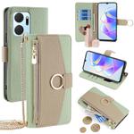 For Honor X7a Crossbody Litchi Texture Leather Phone Case(Green)
