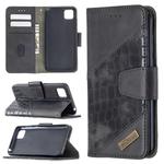 For Huawei Y5P Matching Color Crocodile Texture Horizontal Flip PU Leather Case with Wallet & Holder & Card Slots(Black)