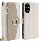 For Honor 200 Pro 5G Crossbody Litchi Texture Leather Phone Case(White)