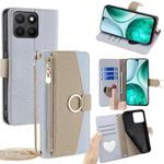 For Honor X8c 4G Crossbody Litchi Texture Leather Phone Case(Blue)