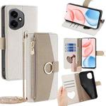 For Honor 400 Global 156.5mm Crossbody Litchi Texture Leather Phone Case(White)