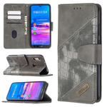 For Huawei Y6(2019) Matching Color Crocodile Texture Horizontal Flip PU Leather Case with Wallet & Holder & Card Slots(Grey)