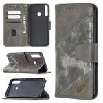 For Huawei Y7P Matching Color Crocodile Texture Horizontal Flip PU Leather Case with Wallet & Holder & Card Slots(Grey)