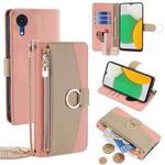 For Samsung Galaxy A03 Core Crossbody Litchi Texture Leather Phone Case(Pink)