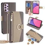 For Samsung Galaxy A33 5G Crossbody Litchi Texture Leather Phone Case(Grey)