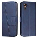 For Samsung Galaxy Xcover 7 Stitching Calf Texture Buckle Leather Phone Case(Blue)